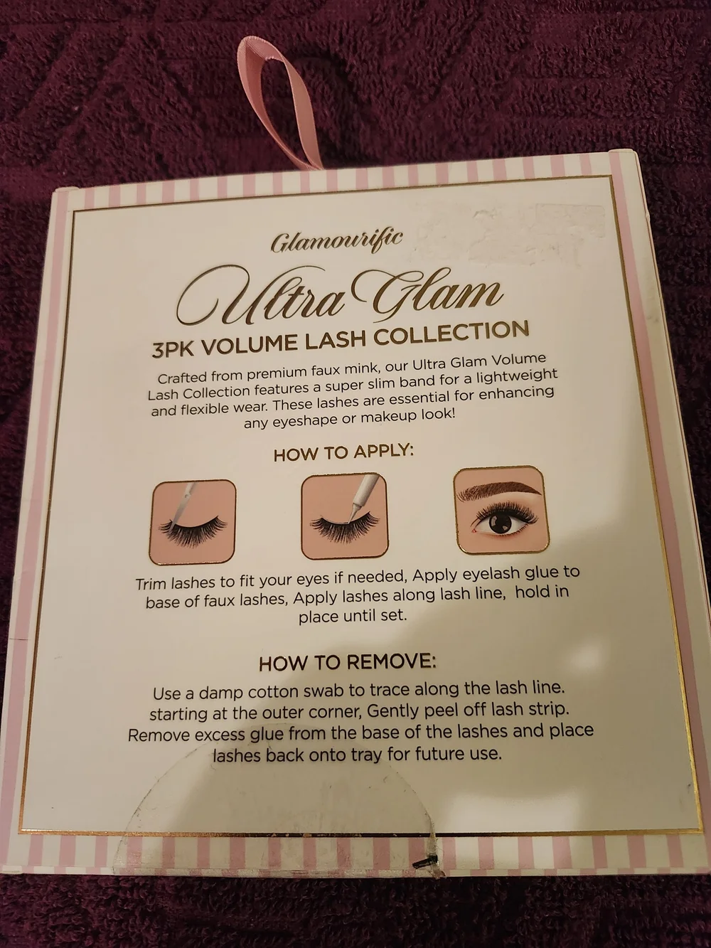 Glamour Black 3-Pair Volume False Eyelashes Set